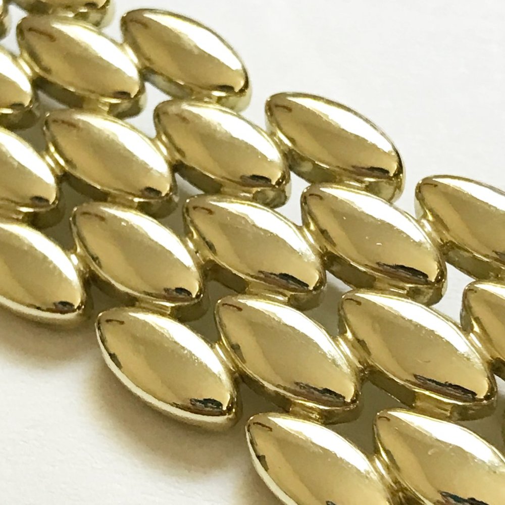 Givenchy Gold Tone Hexagonal Oval Pattern Brooch - image 5